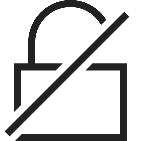 Ban Open Padlock Protection Security Alert Svg File