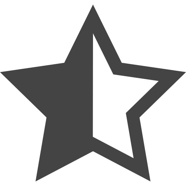 Star Half Svg File