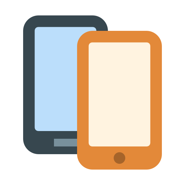 Two Smartphones Svg File