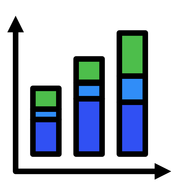 Stacked Bar Chart Sorted Business Analytics Statistics Svg File
