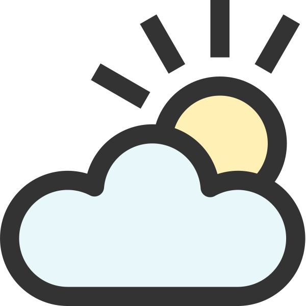 Cloudy Sunny Svg File