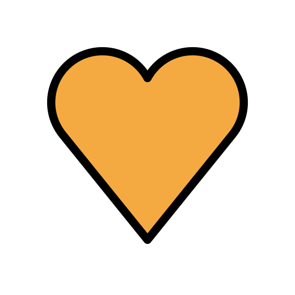 Orange Heart Svg File