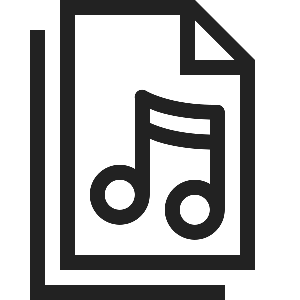 Audio Document Double File Folder Music Svg File