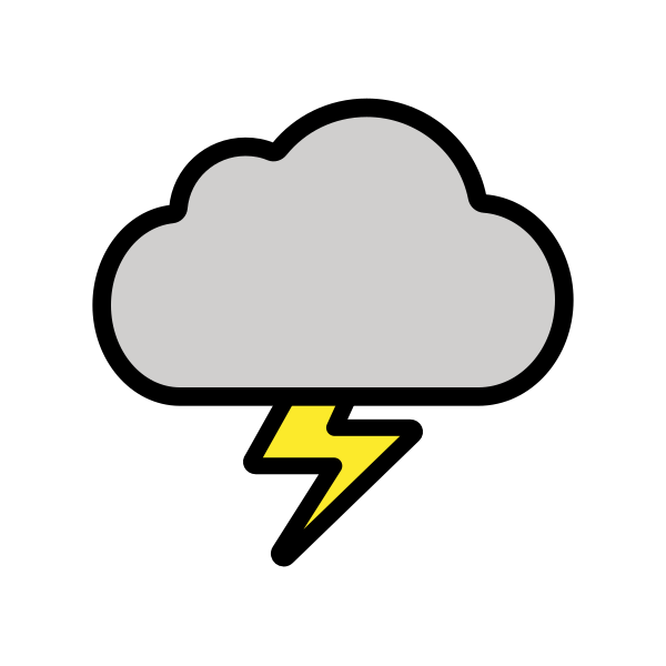 Cloud With Lightning Svg File