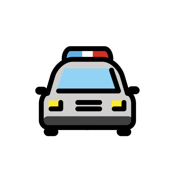 Oncoming Police Car Svg File