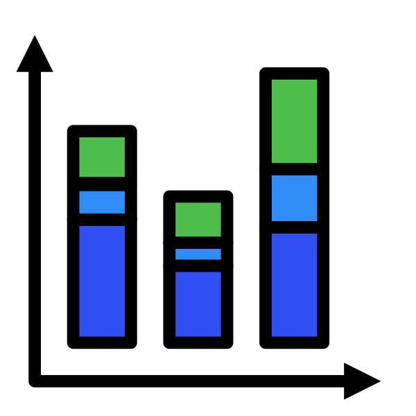Stacked Bar Chart Business Analytics Statistics Svg File