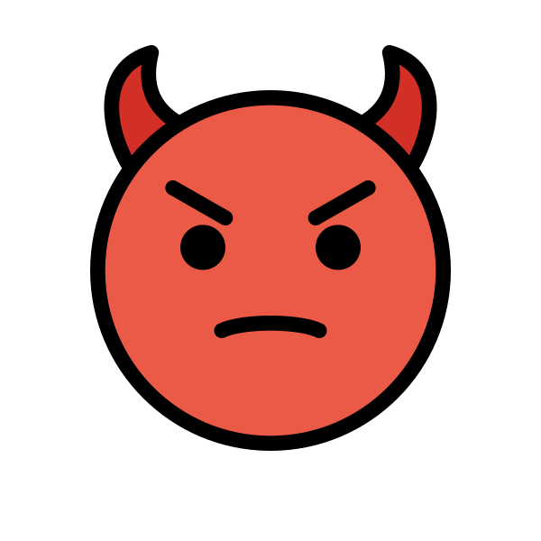 Angry Face With Horns Svg File