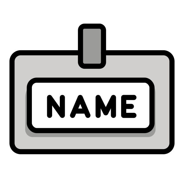 European Name Badge Svg File