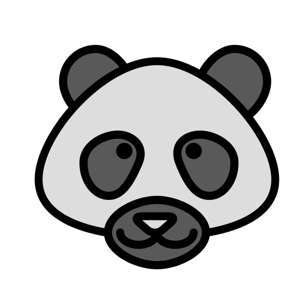 Animal Domestic Panda Svg File