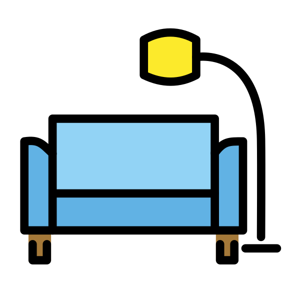 Couch And Lamp Svg File