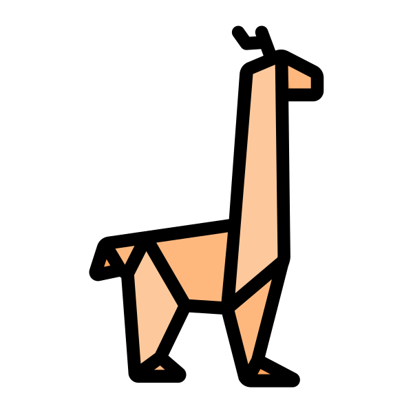 Giraffe Origami Paper Svg File