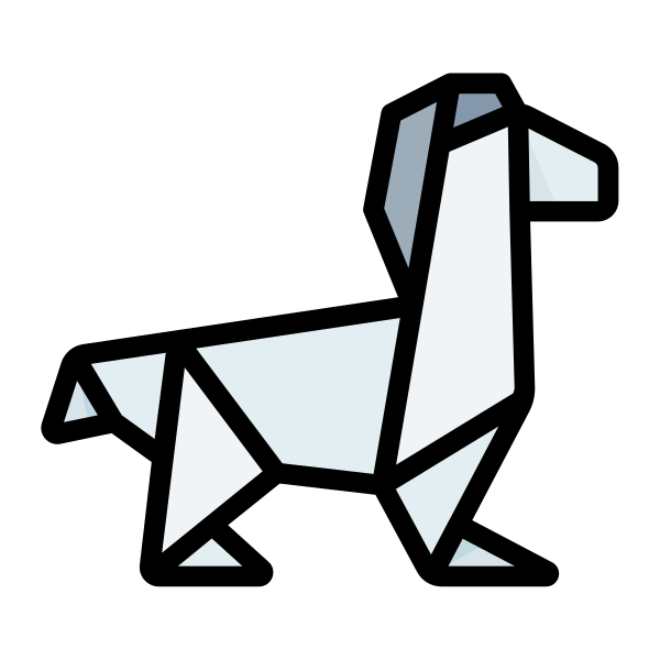 Horse Origami Paper Svg File