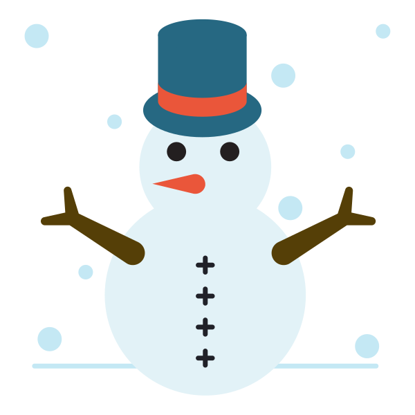 Outdoor Snowman Winter Svg File