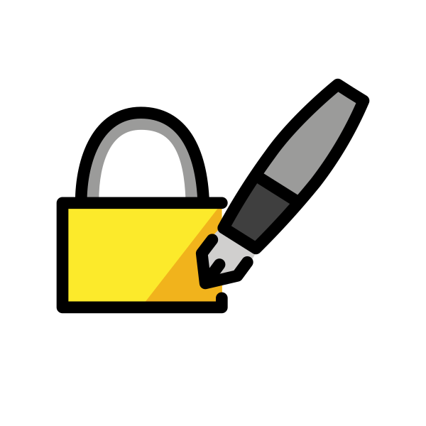 Locked With Pen Svg File