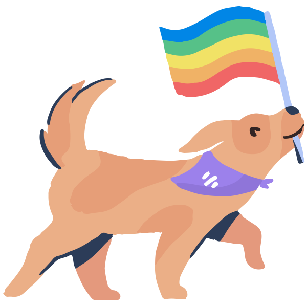 Dog With Flag