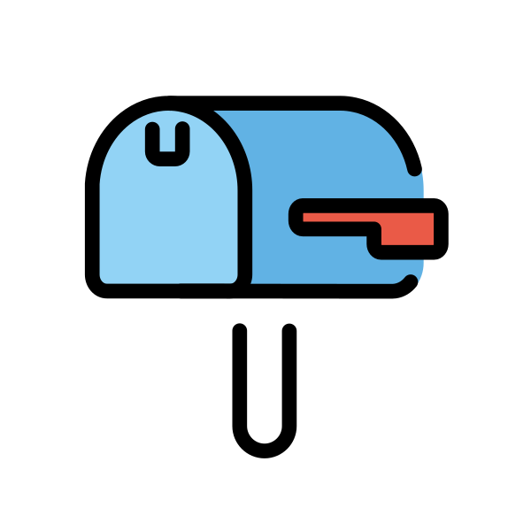 Closed Mailbox With Lowered Flag Svg File