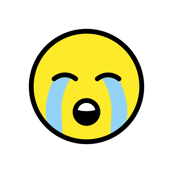 Loudly Crying Face Svg File