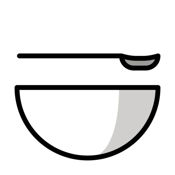 Bowl With Spoon Svg File