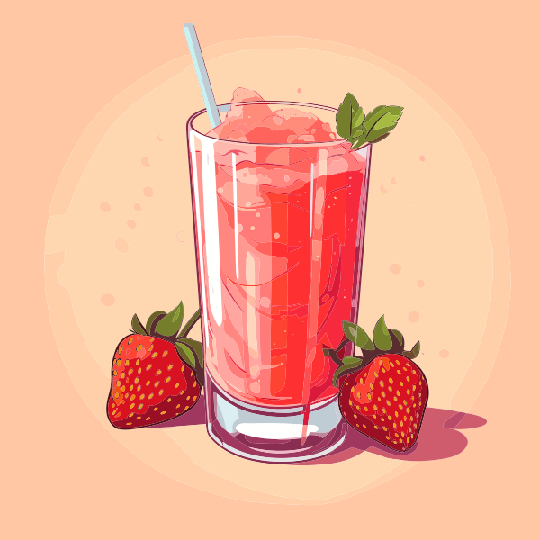 两个草莓汁