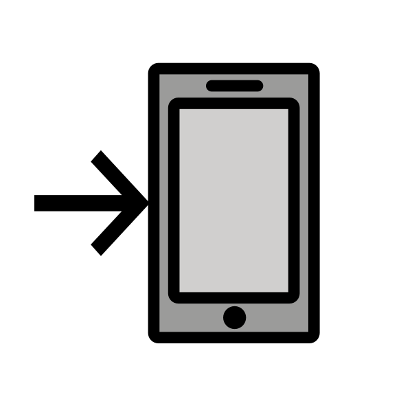 Mobile Phone With Arrow Svg File