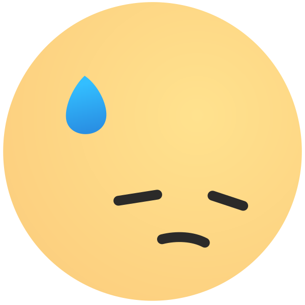 Depressed Disappointed Emoji Emoticon Sad Gradient SVG File Svg File