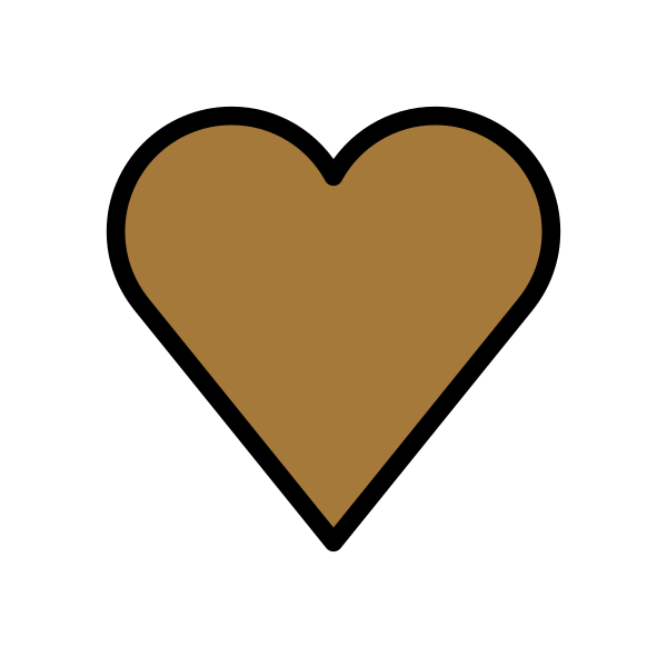 Brown Heart Svg File