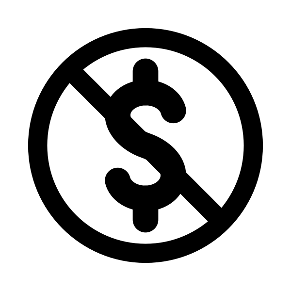 Circled Dollar Sign With Overlaid Backslash Svg File