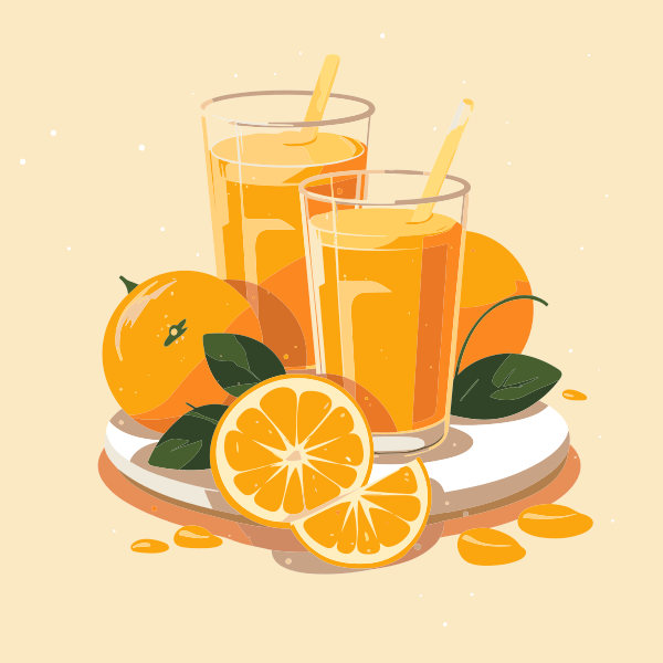 鲜橙汁 Svg File
