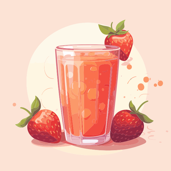 一杯草莓汁 Svg File