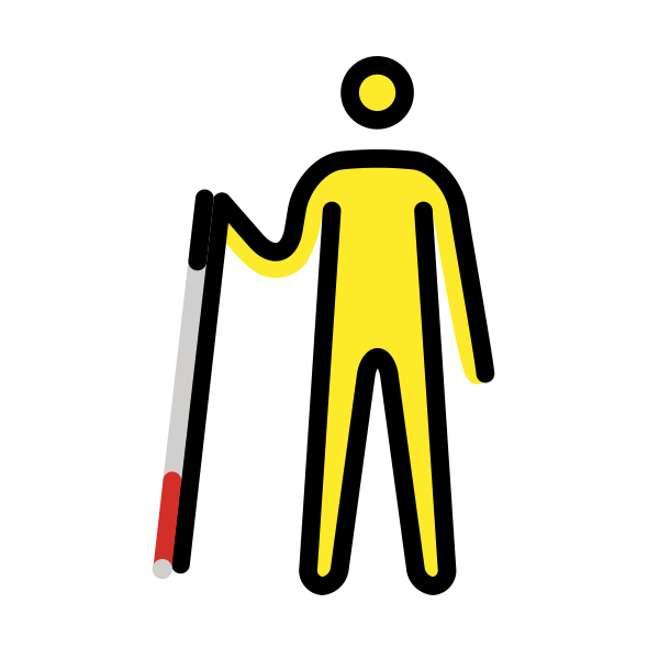 Man With White Cane Svg File