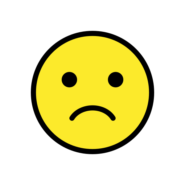 Slightly Frowning Face Svg File