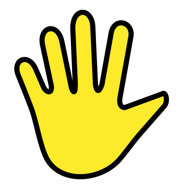 Hand With Fingers Splayed Svg File