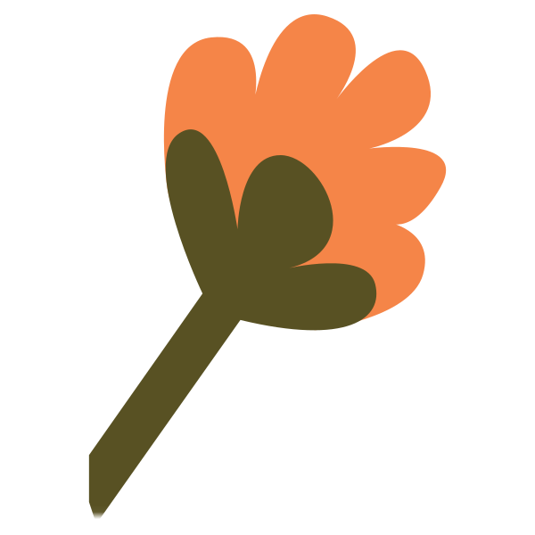 Flower Orange Organic Svg File