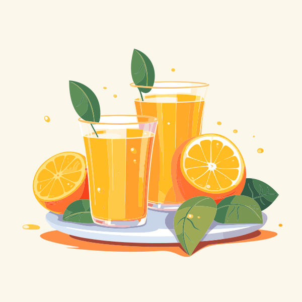 两杯橙汁