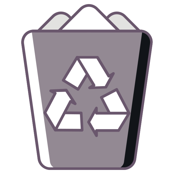 Garbage In Trash Bin Recycle Bin Delete