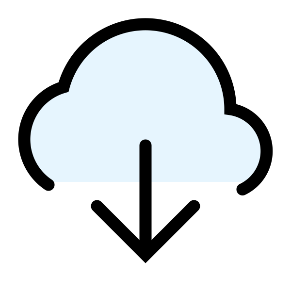 Cloud Download Svg File