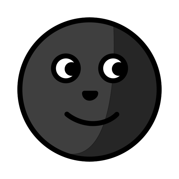 New Moon Face Svg File