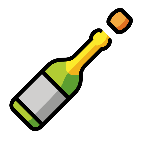 Bottle With Popping Cork Svg File