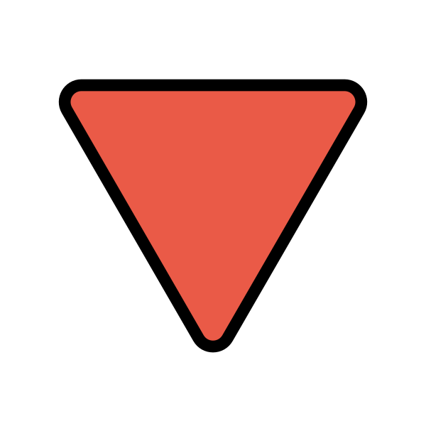 Red Triangle Pointed Down Svg File