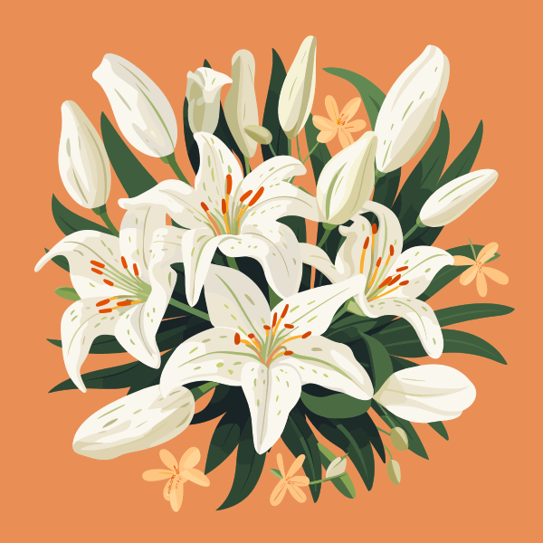 百合花 Svg File