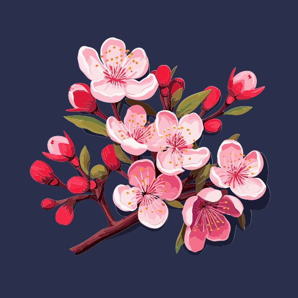 桃花 Svg File