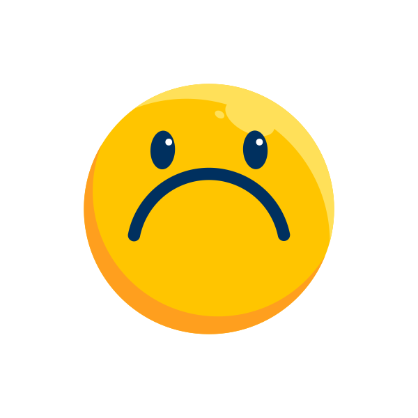 Disappointed Emoji Emoticon Emotion Face Sad SVG File Svg File