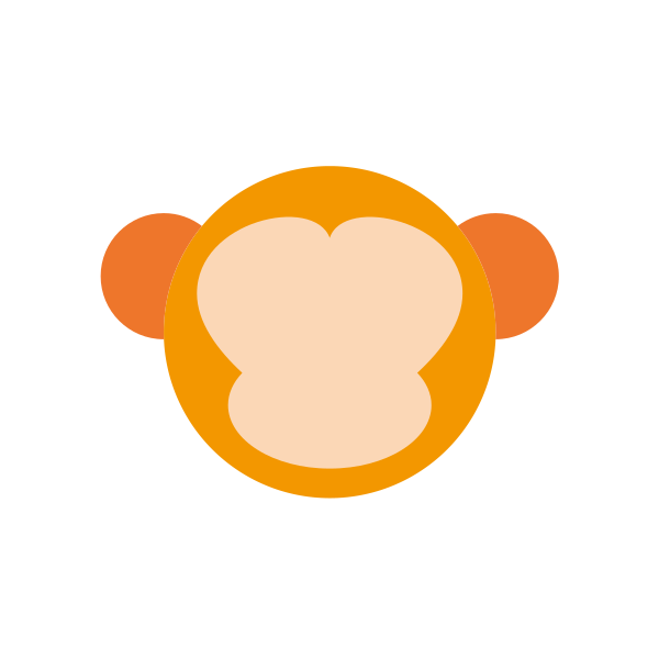 动物图标上色猴子 Svg File