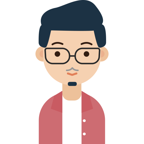 眼镜男 Svg File