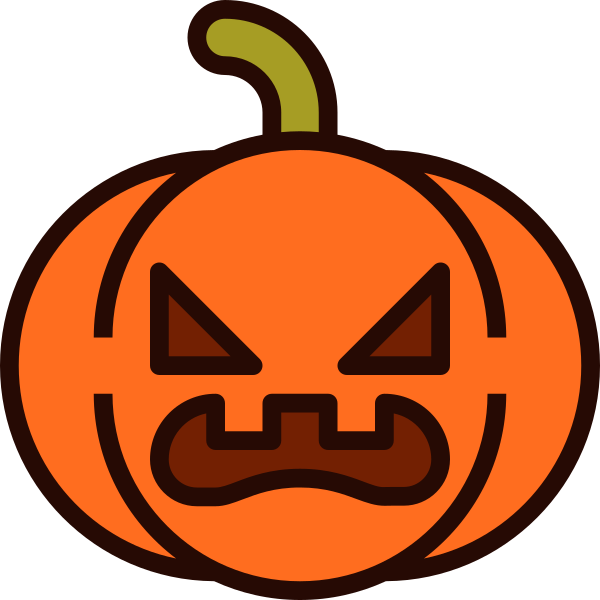Emoji Pumpkin Halloween Angry 2 Svg File