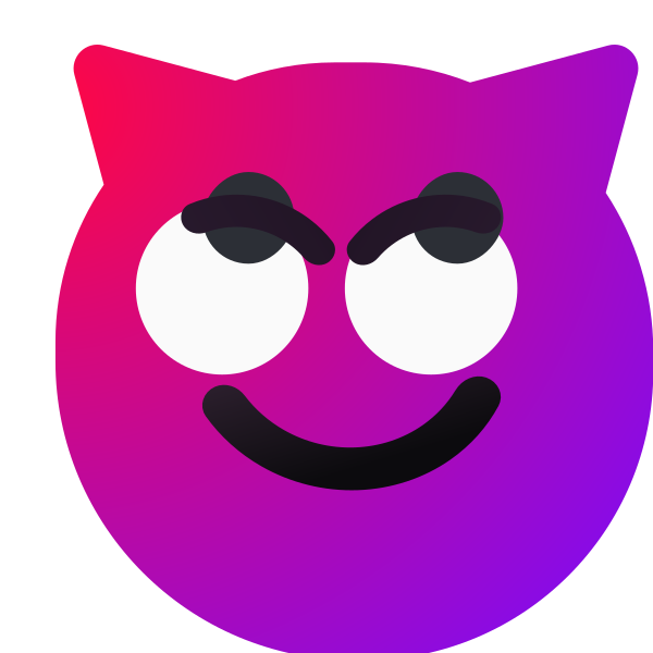 Smiling Face With Horns SVG File