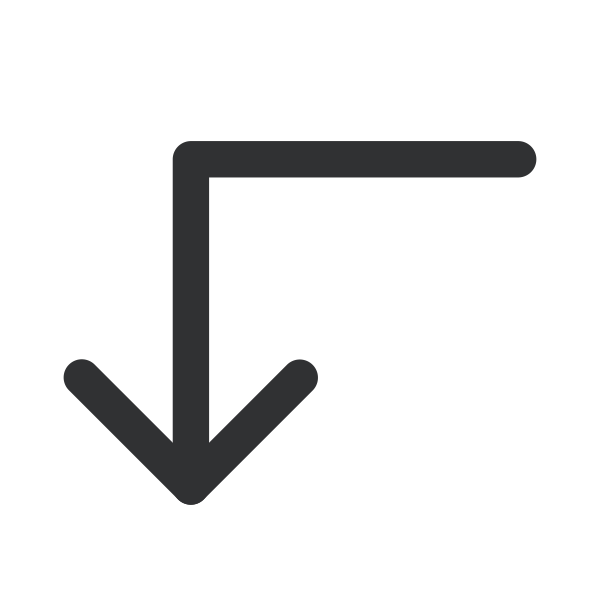 ElbowLeftDown Svg File