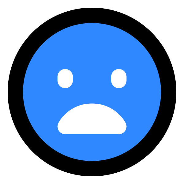 Frowning Face Whit Open Mouth SVG File Svg File