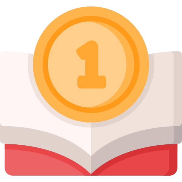 Book With Gold Medal Svg File