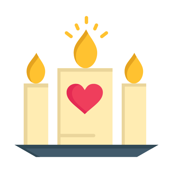 Candle Day Heart Svg File